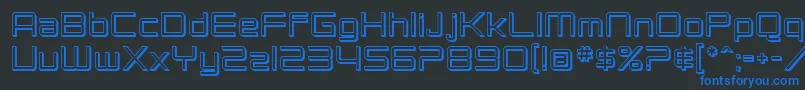 SfChromium24 Font – Blue Fonts on Black Background