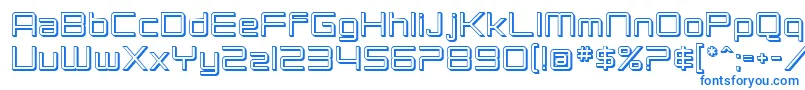 フォントSfChromium24 – 白い背景に青い文字