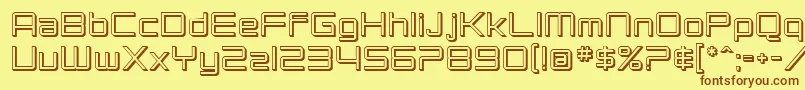 SfChromium24 Font – Brown Fonts on Yellow Background
