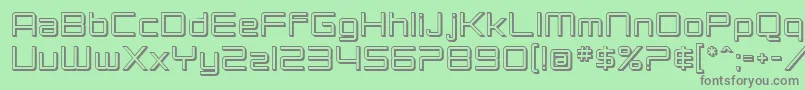 SfChromium24 Font – Gray Fonts on Green Background