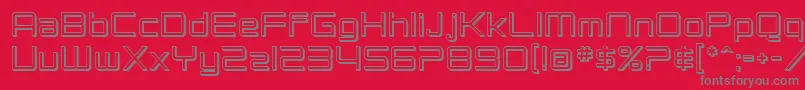 SfChromium24 Font – Gray Fonts on Red Background