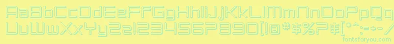 SfChromium24-fontti – vihreät fontit keltaisella taustalla