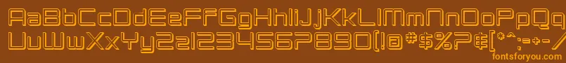 SfChromium24 Font – Orange Fonts on Brown Background