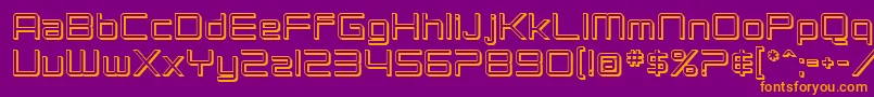 SfChromium24 Font – Orange Fonts on Purple Background