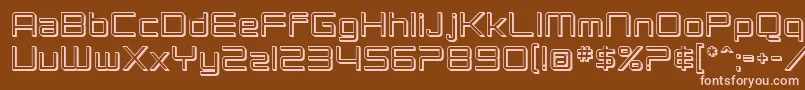 SfChromium24 Font – Pink Fonts on Brown Background