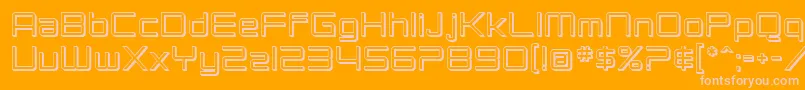 SfChromium24 Font – Pink Fonts on Orange Background