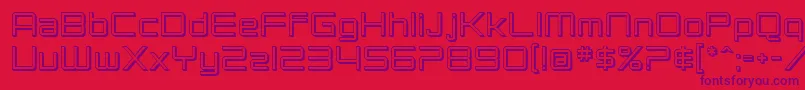 フォントSfChromium24 – 赤い背景に紫のフォント