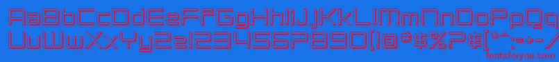 SfChromium24 Font – Red Fonts on Blue Background