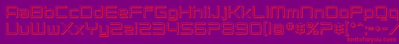 fuente SfChromium24 – Fuentes Rojas Sobre Fondo Morado