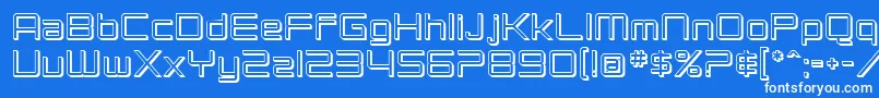 SfChromium24 Font – White Fonts on Blue Background