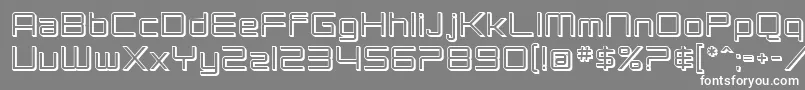 Шрифт SfChromium24 – белые шрифты на сером фоне