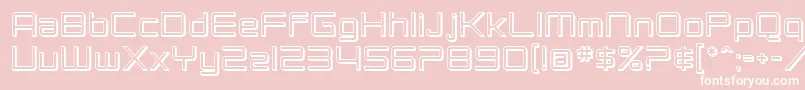 SfChromium24-Schriftart – Weiße Schriften auf rosa Hintergrund