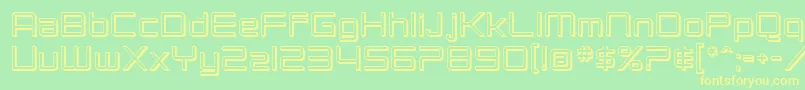 フォントSfChromium24 – 黄色の文字が緑の背景にあります