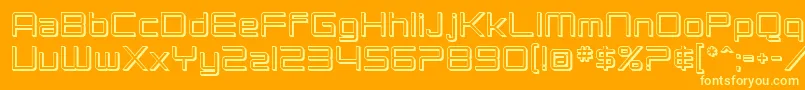 SfChromium24 Font – Yellow Fonts on Orange Background