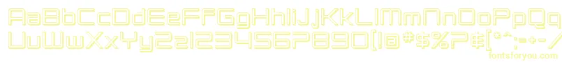 SfChromium24-fontti – keltaiset fontit valkoisella taustalla