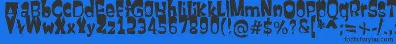Firstatt Font – Black Fonts on Blue Background