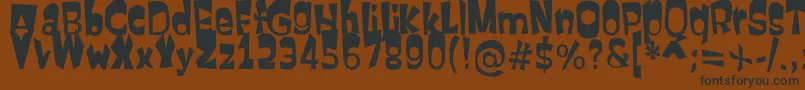 Więcej informacji o czcionce Firstatt Czcionka Firstatt – czarne czcionki na brązowym tle