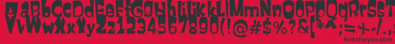 Firstatt Font – Black Fonts on Red Background