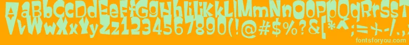 Firstatt Font – Green Fonts on Orange Background