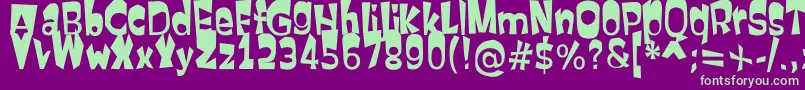 Firstatt Font – Green Fonts on Purple Background