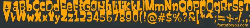 フォントFirstatt – 黒い背景にオレンジの文字