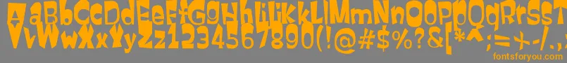 Firstatt Font – Orange Fonts on Gray Background