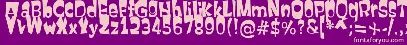 Firstatt Font – Pink Fonts on Purple Background