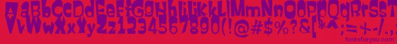 Firstatt Font – Purple Fonts on Red Background