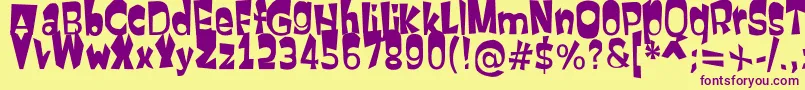 Firstatt Font – Purple Fonts on Yellow Background
