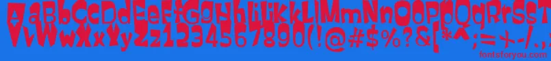 Шрифт Firstatt – красные шрифты на синем фоне
