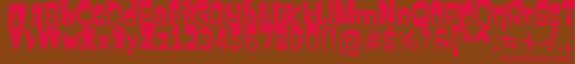 Firstatt Font – Red Fonts on Brown Background