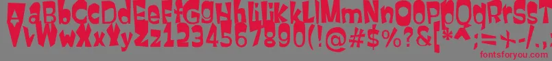 Firstatt Font – Red Fonts on Gray Background