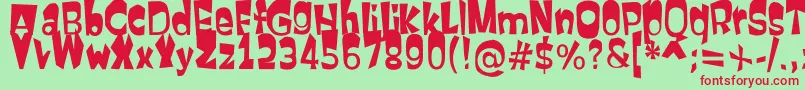 Firstatt Font – Red Fonts on Green Background