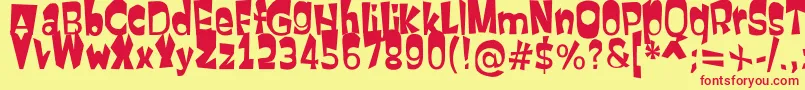 Firstatt Font – Red Fonts on Yellow Background