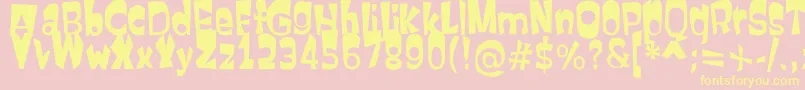 Firstatt Font – Yellow Fonts on Pink Background