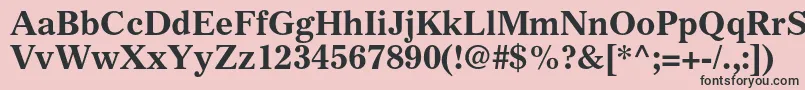 GazetteltstdBold-Schriftart – Schwarze Schriften auf rosa Hintergrund