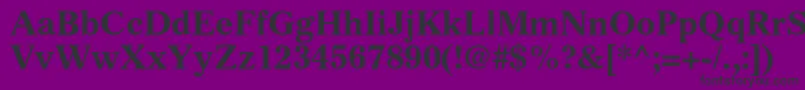 フォントGazetteltstdBold – 紫の背景に黒い文字