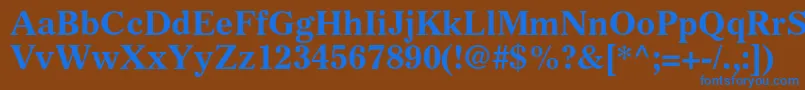 Шрифт GazetteltstdBold – синие шрифты на коричневом фоне