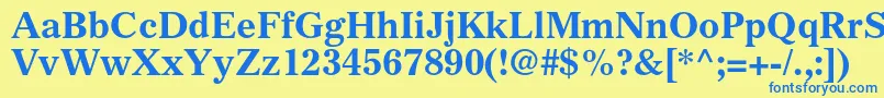 GazetteltstdBold Font – Blue Fonts on Yellow Background