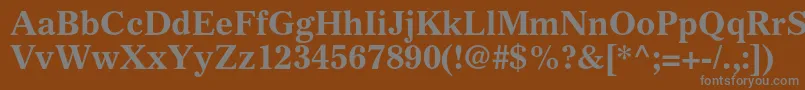 GazetteltstdBold Font – Gray Fonts on Brown Background