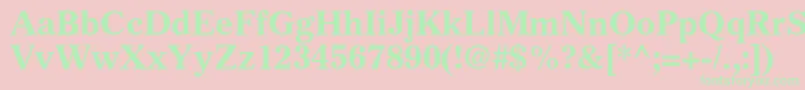 GazetteltstdBold Font – Green Fonts on Pink Background