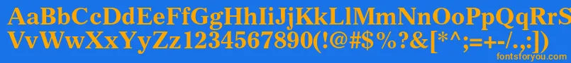 GazetteltstdBold Font – Orange Fonts on Blue Background