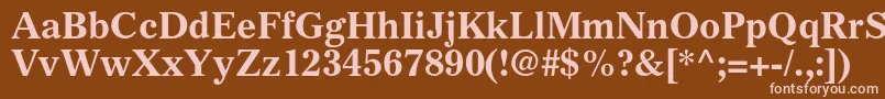 GazetteltstdBold Font – Pink Fonts on Brown Background