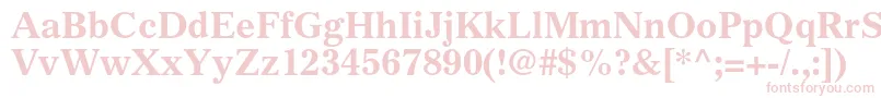 フォントGazetteltstdBold – 白い背景にピンクのフォント