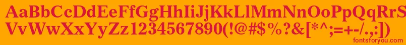 GazetteltstdBold Font – Red Fonts on Orange Background