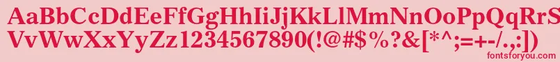 GazetteltstdBold Font – Red Fonts on Pink Background