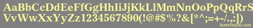 GazetteltstdBold Font – Yellow Fonts on Gray Background