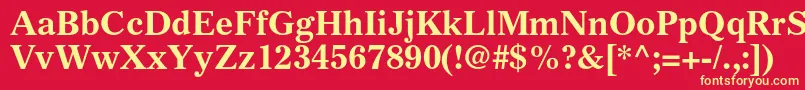 GazetteltstdBold Font – Yellow Fonts on Red Background