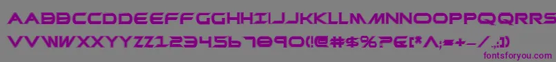 フォントPrometheanCollegeBold – 紫色のフォント、灰色の背景