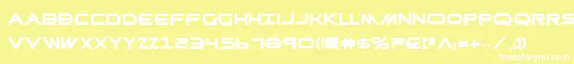 フォントPrometheanCollegeBold – 黄色い背景に白い文字